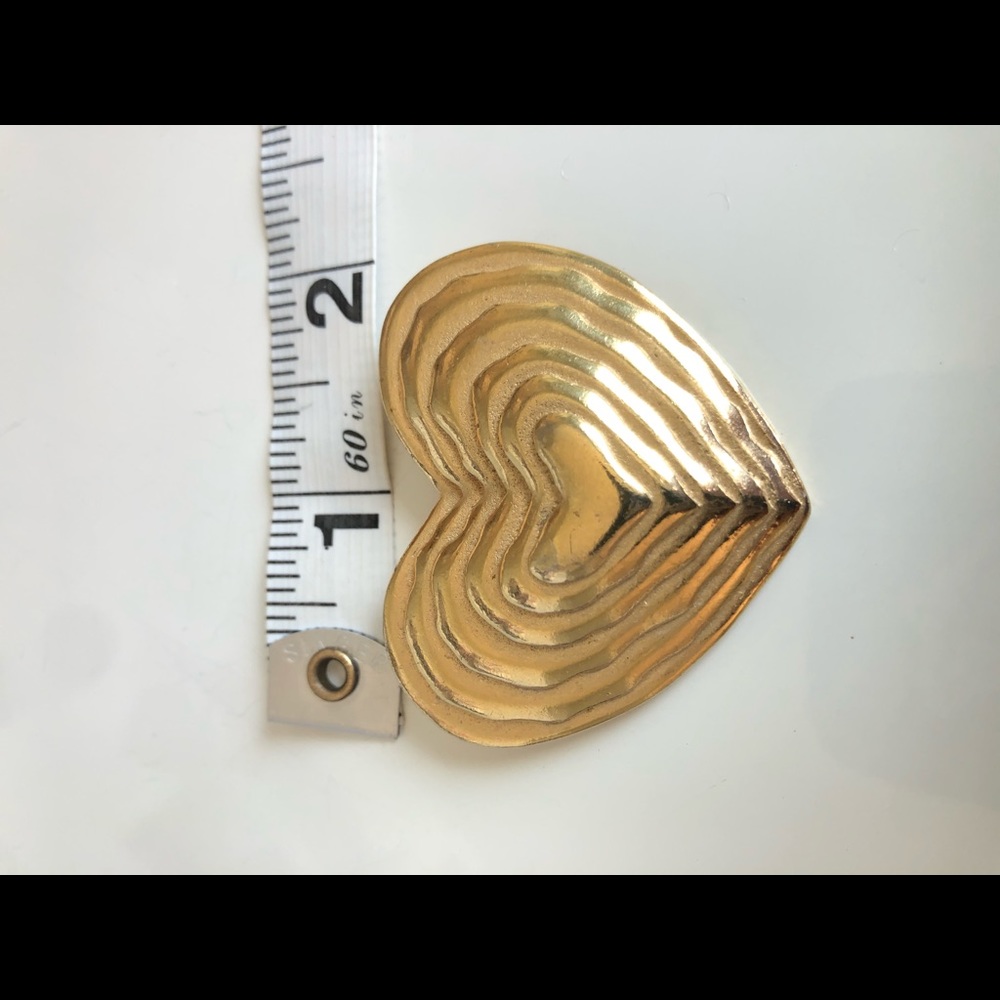 V I N T A G E G O L D H E A R T B R O Oc H - image 5